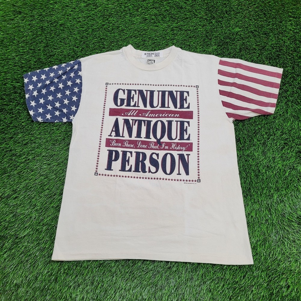 Vintage 1993 Genuine Antique Person Shirt Large 21×27 USA