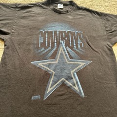Vintage 90s Starter Dallas Cowboys Tee Mens Large Black NFL Football Tee USA