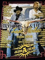 Brooks and Dunn x Billabong T-Shirt Adult 2X Last Rodeo Tour Gun Holes accent