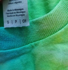 Tie Dye T Shirt Small Green Blue Yellow Spiral 100 Cotton Pre Shrunk Pre Washed
