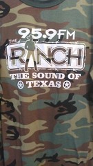 The Ranch 95.9 FM Shirt Large Sound of Texas Country Camo Radio Music Green BG11
