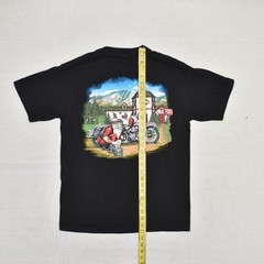 Harley Davidson Men’s T Shirt Santa Claus Cotton Black Size M Fairbanks Alaska