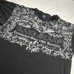 VTG Karl Kani Gold Big Graphic Shirt – Mens Size 3XL – Black