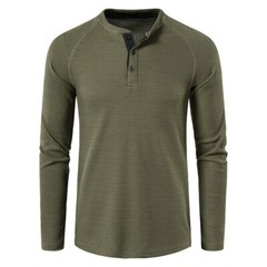 Zonbailon men’s T-shirt men’s Polo solid color bottomed shirt long sleeve