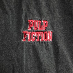 Vtg 90s Pulp Fiction Movie Promo TShirt XL Tarantino Embroidered Single Stitch