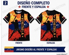 PLAYERA VENEZUELA DE CUELLO REDONDO ESTAMPADO EN 3D UNISEX MANGA CORTA