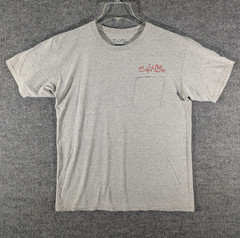 Salt Life Mens Large Gray Cotton USA Whale Graphic Short Sleeve Pocket T-Shirt