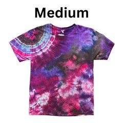 Tie Dyed Unisex T-shirt – Geode Reverse Ice Dye – Pink Purple Size Medium