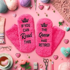Retirement Gifts for Women – Gifts Her Socks Retired Dark Pink Socks