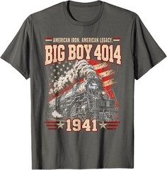 Big Boy 4014 Steam Engine Locomotive Train Vintage Railroad T-Shirt