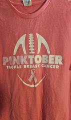 Pinktober Tackle Breast Cancer LG Shirt Football