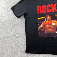 NEW Rocky T Shirt Mens Medium Black Graphic Tee Topman Sylvester Stallone Boxing