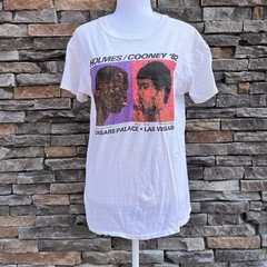 Vintage Boxing T-Shirt Larry Holmes Gerry Cooney Caesars Palace Las Vegas 80s