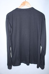 Wolf vs Goat Men’s XL Gray Long Sleeve Henley Neck T-Shirt Made in Italy