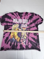Dragon Ball Z Majin Buu Saga Tie Dye Graphic T-Shirt Mens Large Pink Black Goku
