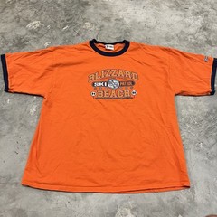 Vintage Disney Blizzard Beach Short Sleeve T Shirt Mens 2XL Orange Ski Patrol