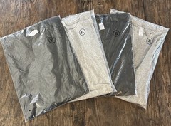 Mens Crew Neck T-Shirt Lot of 4 100% Cotton Gray Black New Basics Neutral Sz XL