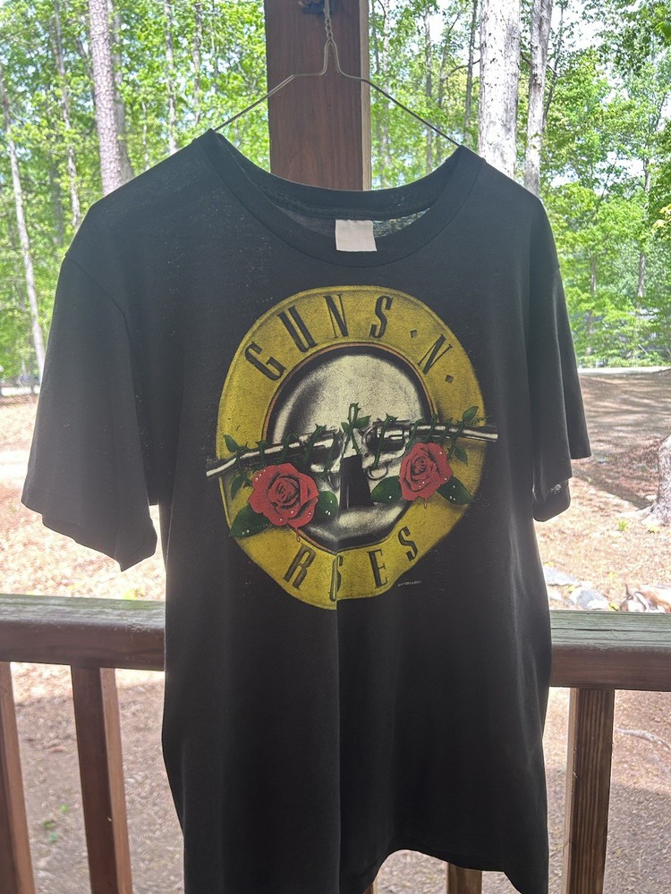 1987 Guns-N-Roses Was Here Tour Tee 26.5” Shoulder To Waist 19” Pit To Pit