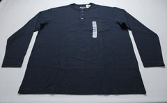 Duluth Trading Co Men’s Longtail T Long Sleeve Henley T-Shirt DH3 Navy Large NWT