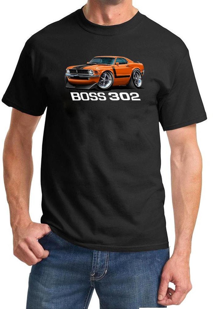 1970 Ford Boss 302 Mustang Full Color Tshirt NEW FREE SHIPPING