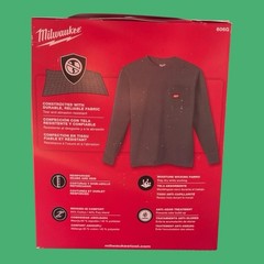 Milwaukee Men’s X-Large Gray GRIDIRON Cotton/Polyester Long-Sleeve T-Shirt (AA)