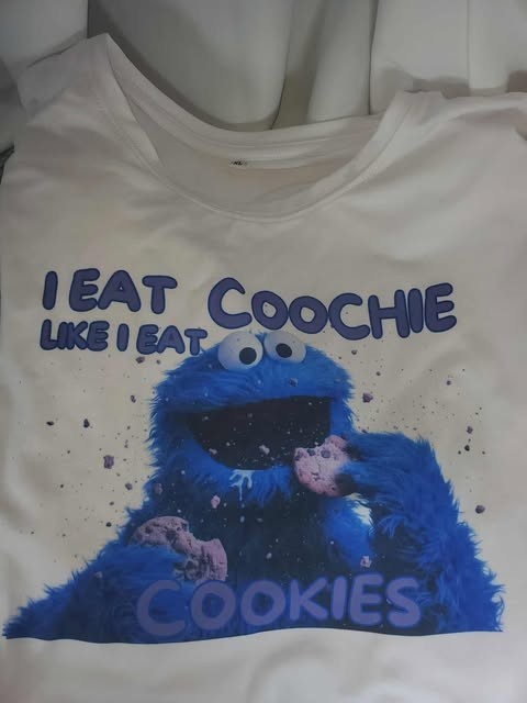 I Eat Coochie Like I do Cookies Monster Obscene Tshirt Shirt S M L XL XXL