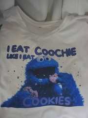 I Eat Coochie Like I do Cookies Monster Obscene Tshirt Shirt S M L XL XXL
