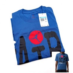 *NEW* Men NIKE AIR JORDAN BROOKLYN Graphic Tee TRUE BLUE / BLACK (IQ5299 485) 👍