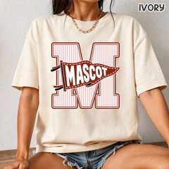 Custom School Mascot Shirt Gingham Varsity Letter Personalized School Spirit Tee