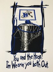 Vintage Duke University Blue Devils Rare And 1 Large T-Shirt Basketball VTG Tee