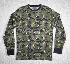 Polo Ralph Lauren Shirt Mens Large Camo Thermal Base Long Sleeve Hiking Outdoor