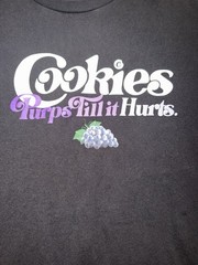 Cookies Purps Till It Hurts Graphic T-Shirt Men’s Large Black Streetwear Tee