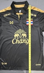 Thailand Soccer Polo Jersey Men’s XL Black Gold Warrix Chang Coca Cola NWT