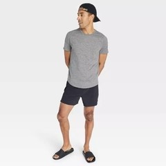 Mens Gray Short Sleeve Soft Stretch T-Shirt – All In Motion Size Small