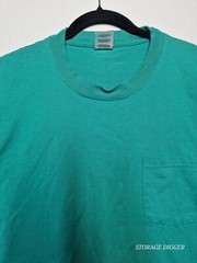 Brisco Apparel Men’s Green T-Shirt 100% Cotton Plain Pocket Blank Casual Size L