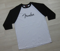 Vintage Y2K Fender Guitars Raglan T-Shirt Men’s (L) Music Band Rock n Roll