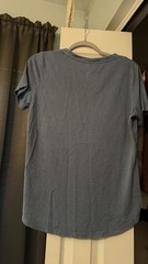 Gap Men’s M Blue Solid V-Neck Short Sleeve Jersey Modal Blend T-Shirt