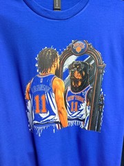 Jalen Brunson Bull Dog Basketball Graphic T-Shirt Knicks Tee New Adult XLarge