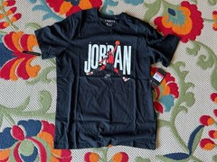 NWT – NIKE AIR x AIR JORDAN JUMPMAN LOGO SHIRT – SIZE L – BLACK – NEVER WORN
