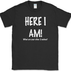 Here I Am What Are Your Other Two Wishes T-Shirt Funny Dating Humor Tee