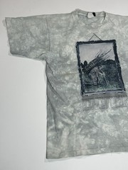 VTG Liquid Blue Led Zeppelin Man With Sticks Album Cover T-Shirt Size Medium USA