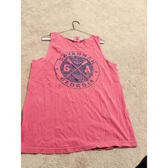 Comfort Colors Savannah Georgia Tank Top Mens Medium Pink Garment Dye Cotton