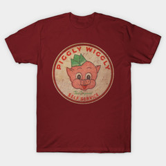 Retro Piggly Wiggly Style T-Shirt Vintage Pig Grocery Store Fan Gift Unisex Tee