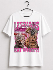 Lesbian Cat Lover T Shirt Funny LGBTQ Pride Graphic Tee Cute Kitty Gift Unisex