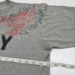 The Great China Wall Army T Shirt Men L/XL Boxy Dragon Custom Embroidered READ