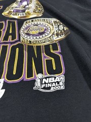 Lakers Championship Rings T Shirt REEBOK X-Large Y2K 2002