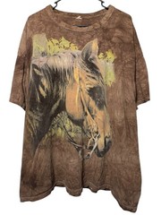 VTG The Mountain Horse Western Adult 2X Shirt Cowboy Cowgirl Country Texas Brown