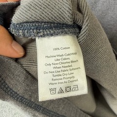Eddie Bauer Mens XL Gray Long Sleeve Cotton Crewneck T-Shirt Contrast Stitching