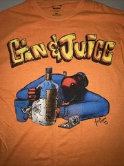 Death Row Records Gin & Juice Tshirt Size M/L New No Tags Inmate Orange
