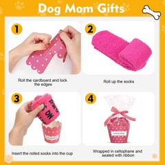 Dog Mom Dad Gifts Cozy Non-Slip Fuzzy Socks for Dog Lovers Funny Christmas Bi…
